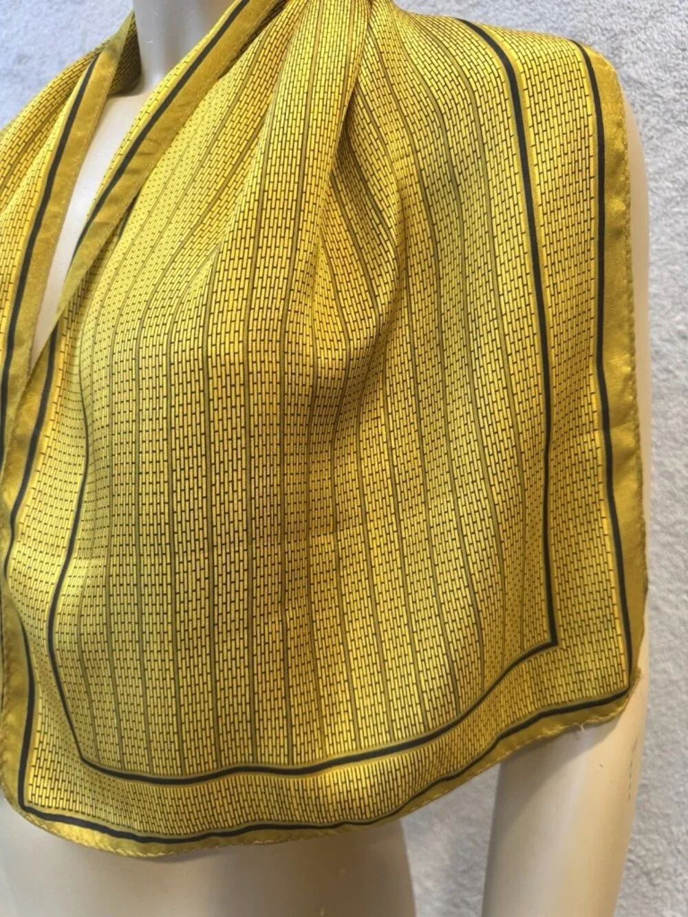 Vintage GLENTEX Silk Scarf, Muted Geometrics, Classic, Unisex 13